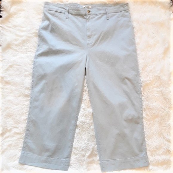 MADEWELL Slim Emmett Wide-Leg Crop Pants Speckle - Picture 2 of 14